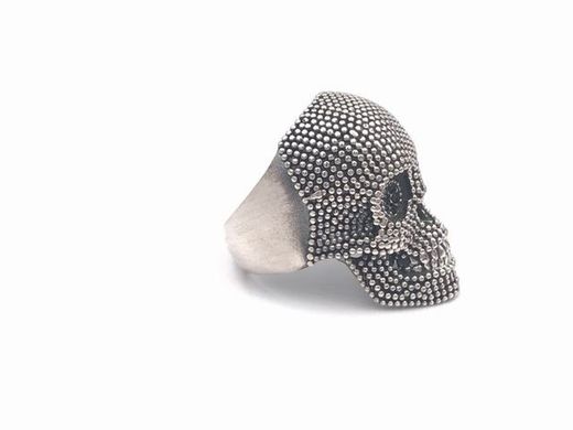 Körniger Raive Totenkopfring