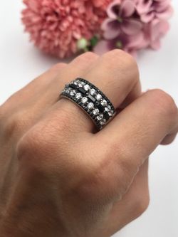 Anillo de plata Black & White