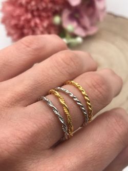 Zopf Gold Silber Ring