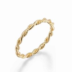 Anillo de plata Braid Gold