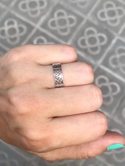 Silberring mit Fliese Panot Barcelona