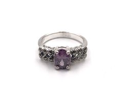 Lila Sterling Silber Ring