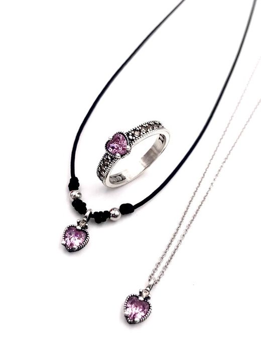 Silberring Liebe Rosa