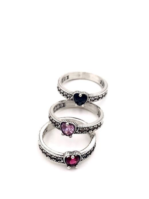 Silberring Liebe Rot