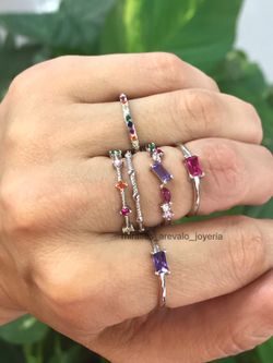 Bague en argent rose