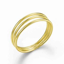 Anillo de plata Three Gold