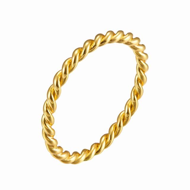 Anillo de plata trenzado Gold 14