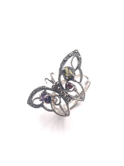 Anillo Elegant de plata de ley Butterfly