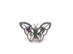 Anillo Elegant de plata de ley Butterfly