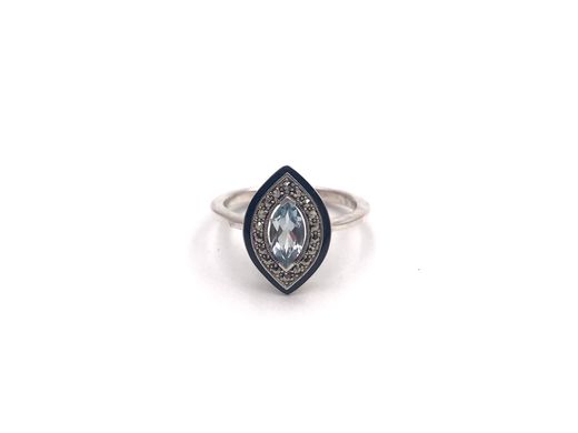 Anillo Elegant de plata de ley Suttle Topaz