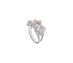 Anillo en plata de ley Multi Pearls
