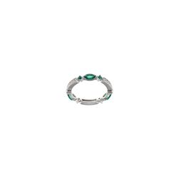 Anillo en plata de ley Multi Tear Green