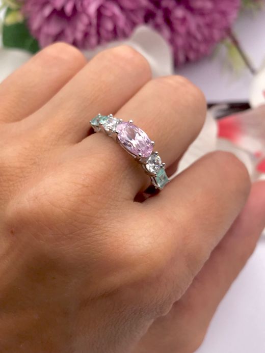 Anillo en plata de ley Rosemari