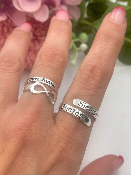 Bague en argent sterling « Infinity Always Together »