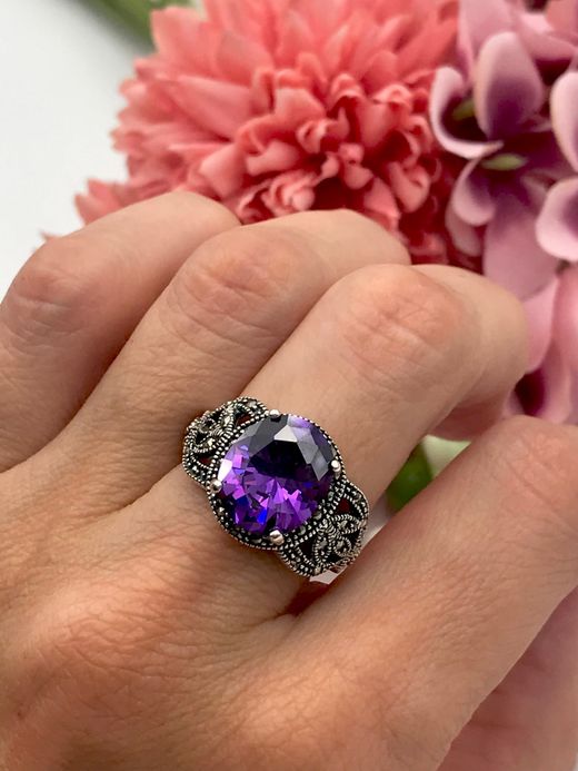 Anillo en plata de ley Violet