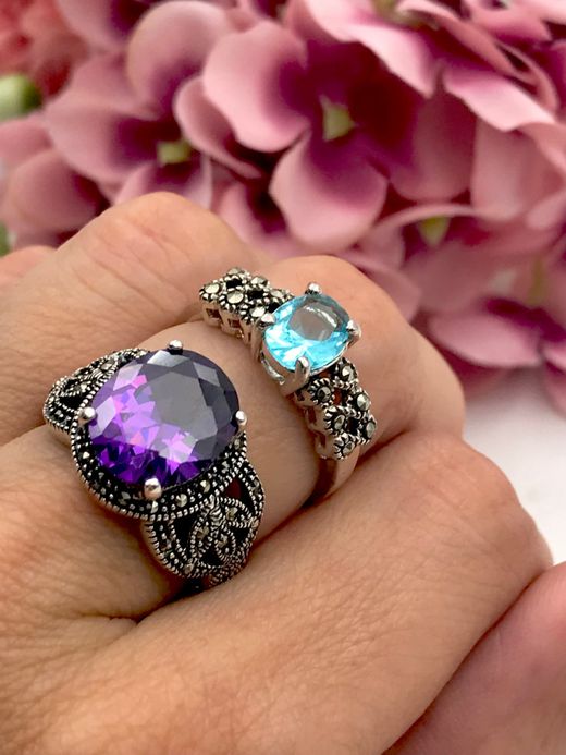 Anillo en plata de ley Violet