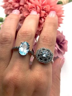 Ring aus Sterlingsilber und natürlichem Topas