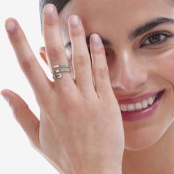 Bling Herz-Spiralring