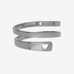 Bling Herz-Spiralring