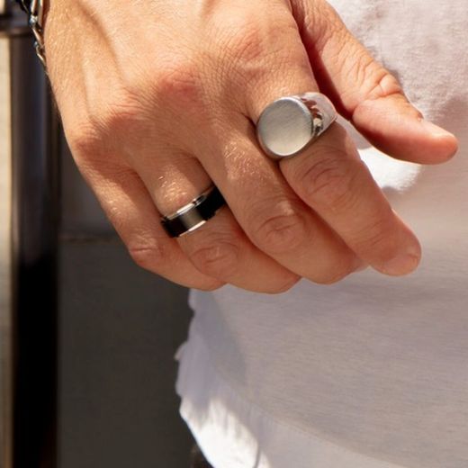 Lotus Drehring LS2395 aus schwarzem IP-Edelstahl