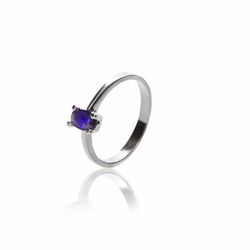 Anillo oro blanco 18 k Zafiro Alizeh