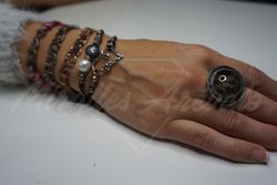 Labruixeta gealterter Silberring mit Rutilquarz