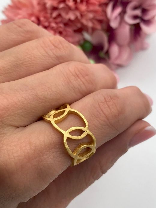 Gold Gargot Silberring