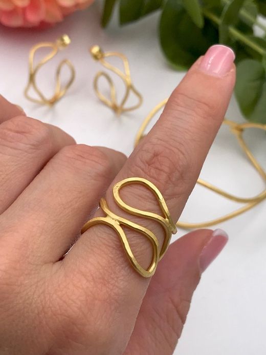 Gold Trap Silberring