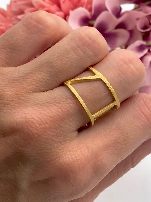 Gold Travesa Silberring