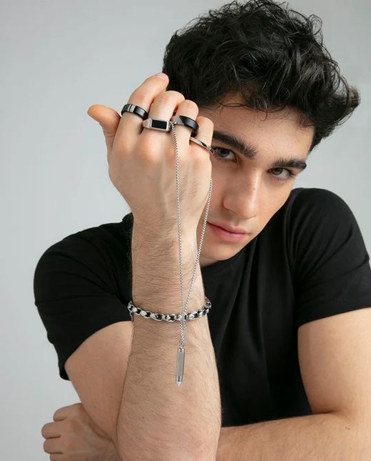 Anillo Sello Viceroy Acero Inoxidable con ágata