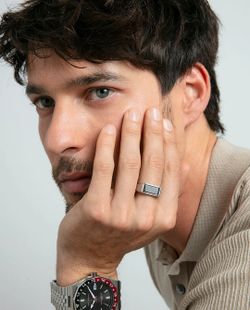 Anillo Sello Viceroy Acero Inoxidable con ágata