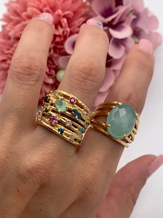 Ring Kaos Multi Top aus Gold