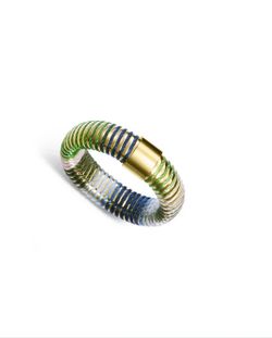 Anillo Viceroy Tubogas Laura Escanes Gold Green