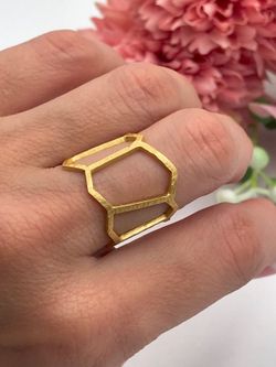 XL-Ring Laxe aus Silber und Gold