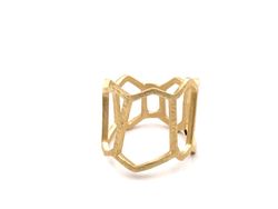 XL-Ring Laxe aus Silber und Gold