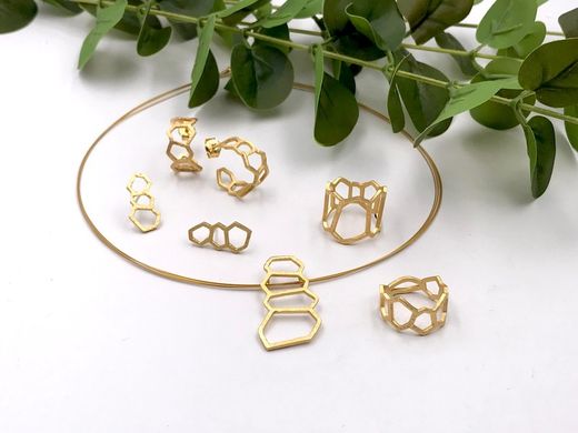 XL-Ring Laxe aus Silber und Gold