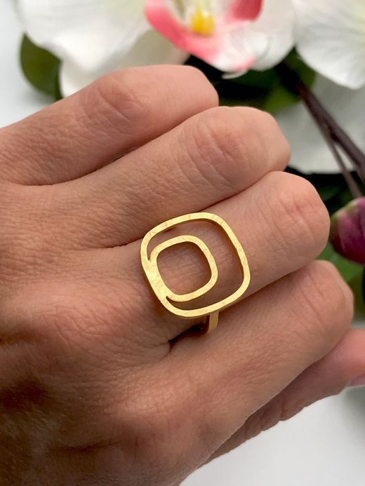 Gold Pop Silber XS Ring