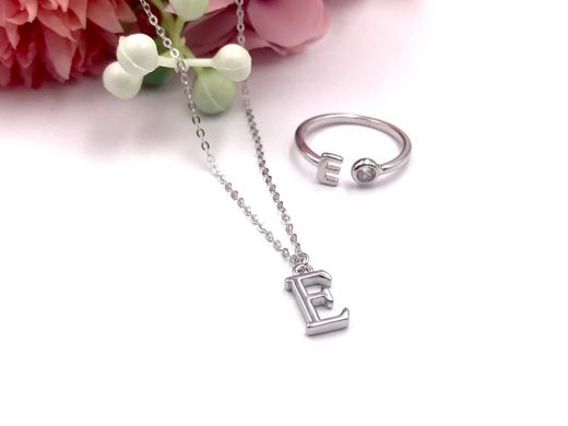 Rhodinierte Silberringe mit Buchstaben