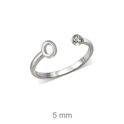 Rhodinierte Silberringe mit Buchstaben