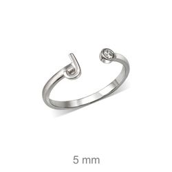 Rhodinierte Silberringe mit Buchstaben