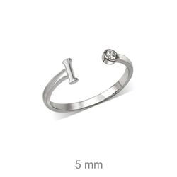 Rhodinierte Silberringe mit Buchstaben