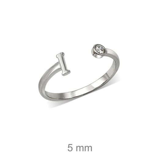 Rhodinierte Silberringe mit Buchstaben