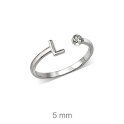 Rhodinierte Silberringe mit Buchstaben