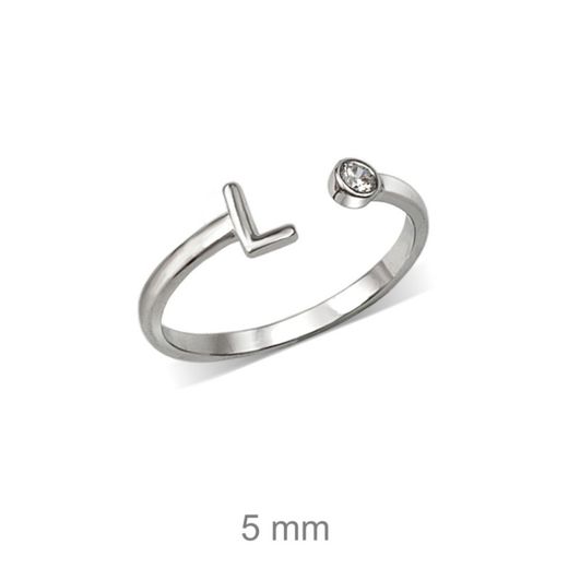 Rhodinierte Silberringe mit Buchstaben