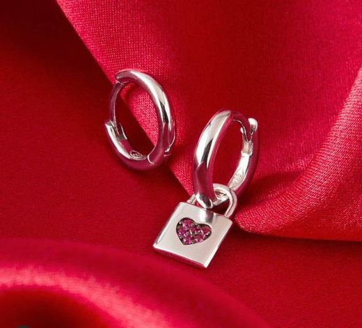 Ring aus Sterlingsilber mit Vorhängeschloss