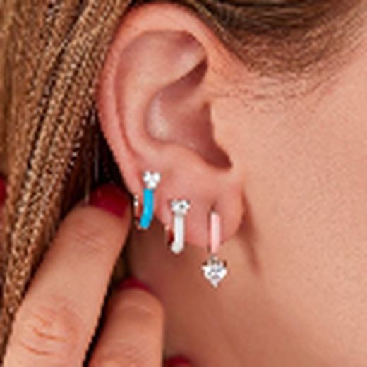 Blauer Ring aus Sterlingsilber mit Herz