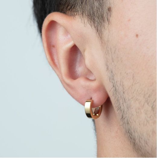 Boucles d'oreilles Lotus en acier plaqué or