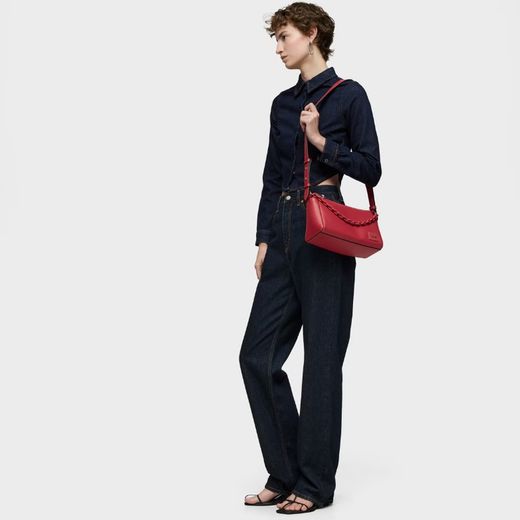 Sac bandoulière moyen rouge Tous Amanda