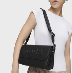 Mittlere schwarze Tous Brenda Schultertasche