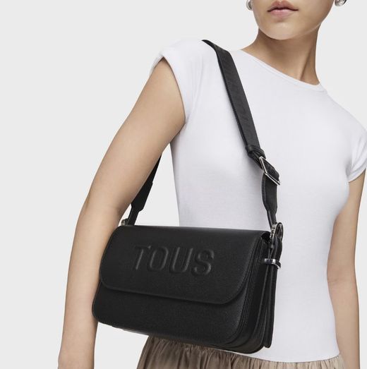 Mittlere schwarze Tous Brenda Schultertasche